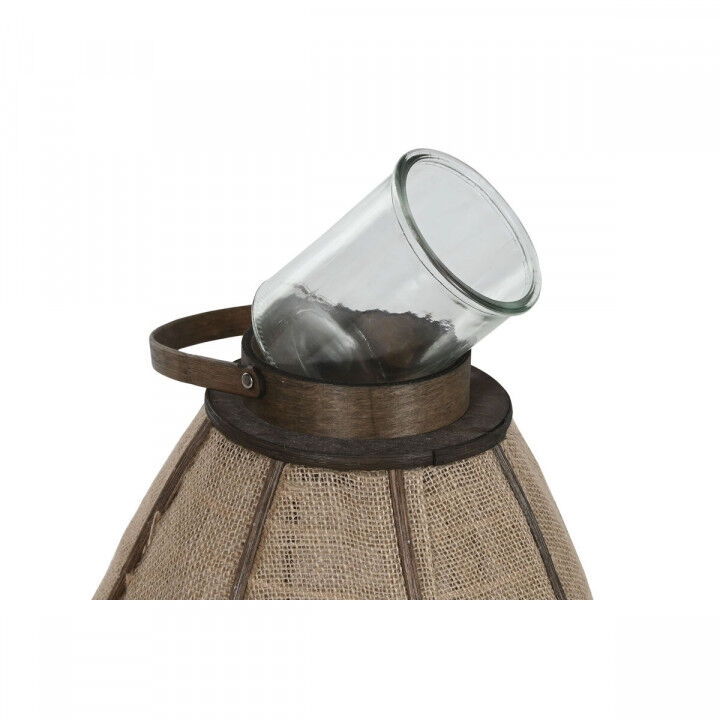 Kaarshouder Home ESPRIT Natuurlijk Jute Bamboe 34 x 34 x 60 cm