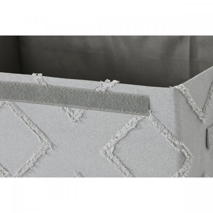 Opbergbak met Deksel Home ESPRIT Grijs Crème 40 x 30 x 50 cm (2 Stuks)