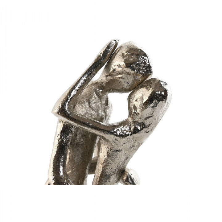 Deko-Figur Home ESPRIT Schwarz Silberfarben Ehepaar 14 x 10 x 29 cm