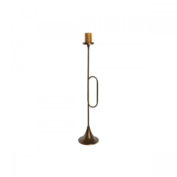 Kerzenschale Home ESPRIT Gold Metall 21 x 21 x 98 cm