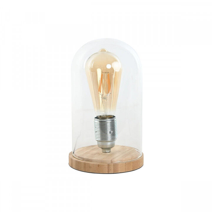 Lámpara de mesa Home ESPRIT Natural Bambú Cristal 50 W 220 V 13 x 13 x 22 cm