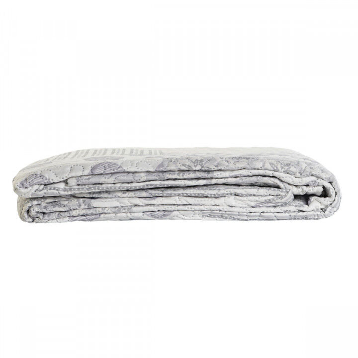 Couvre-lit DKD Home Decor Beige Gris Lit 1 persone Gran lit 2 persones 180 x 260 x 1 cm