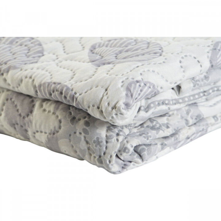 Sprei DKD Home Decor Beige Grijs Bed van 90 Bed van 150 180 x 260 x 1 cm
