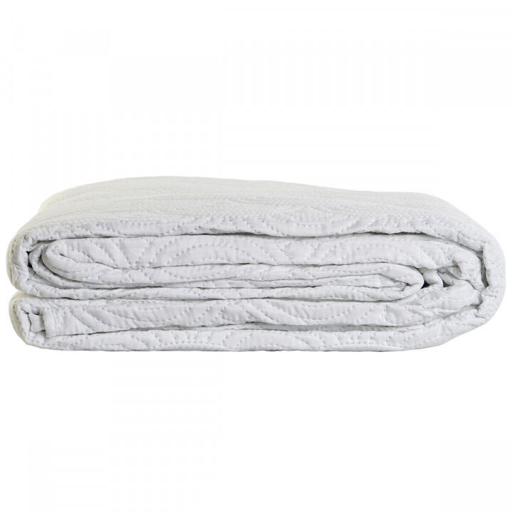 Trapunta DKD Home Decor Bianco Osimano 270 x 270 x 1 cm