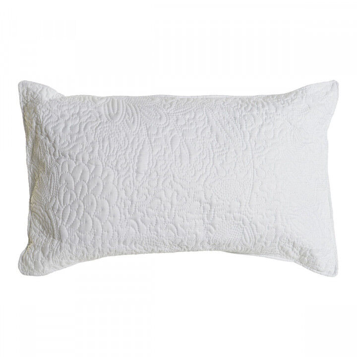Cuscino DKD Home Decor Bianco Poliestere Floreale 60 x 10 x 40 cm