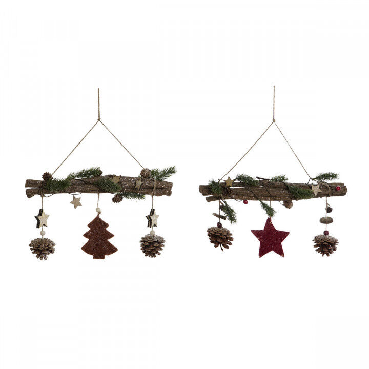 Dekoration zum Aufhängen DKD Home Decor Bunt PVC Holz 47 x 6 x 39 cm (2 Stück)