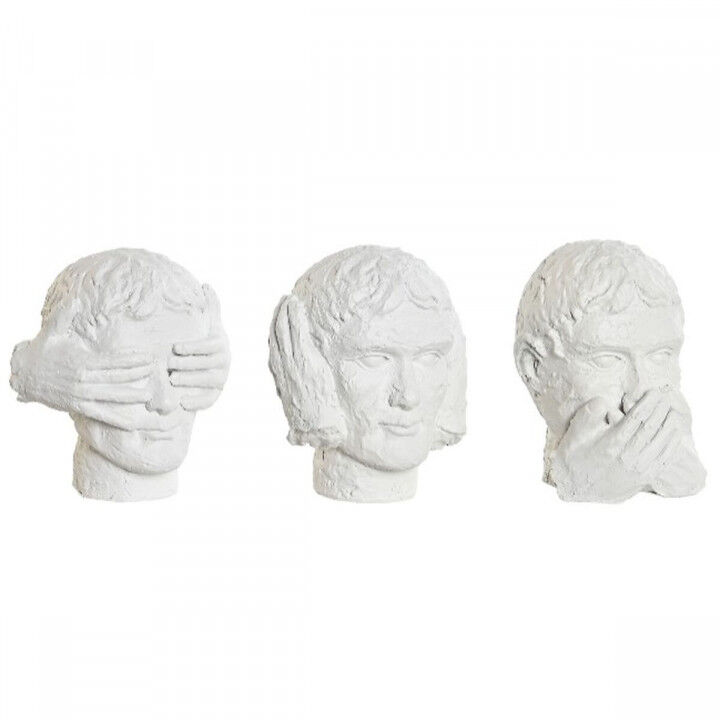 Decorative Figure DKD Home Decor White Neoclassical 14 x 11 x 14 cm (3 Units)