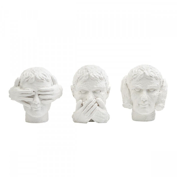 Figurine Décorative DKD Home Decor Blanc Néoclassique 14 x 11 x 14 cm (3 Unités)