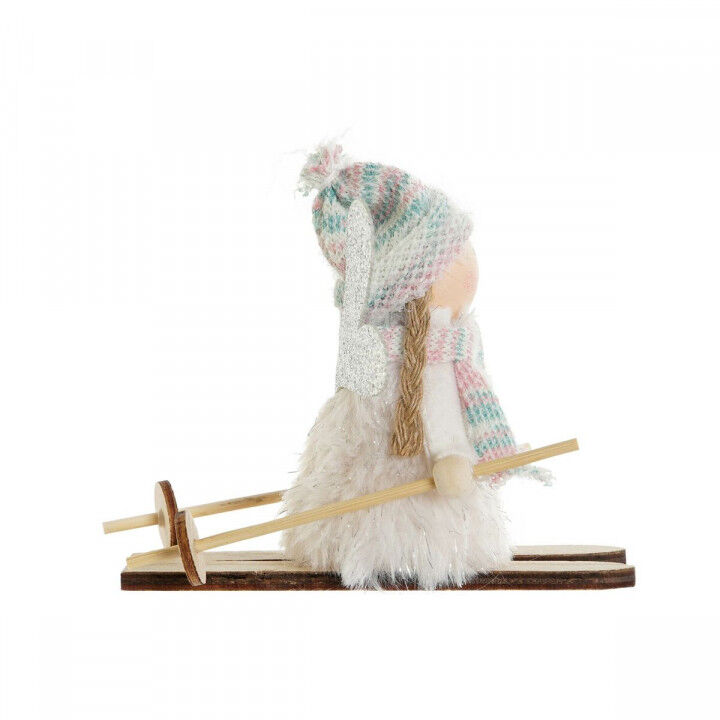 Weihnachtsschmuck DKD Home Decor Weiß Grau Fee 12 x 8 x 10 cm (3 Stück)