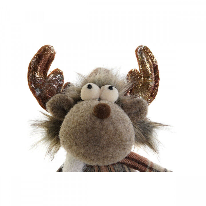 Weihnachtsschmuck DKD Home Decor Braun Rentier 14 x 12 x 35 cm (2 Stück)