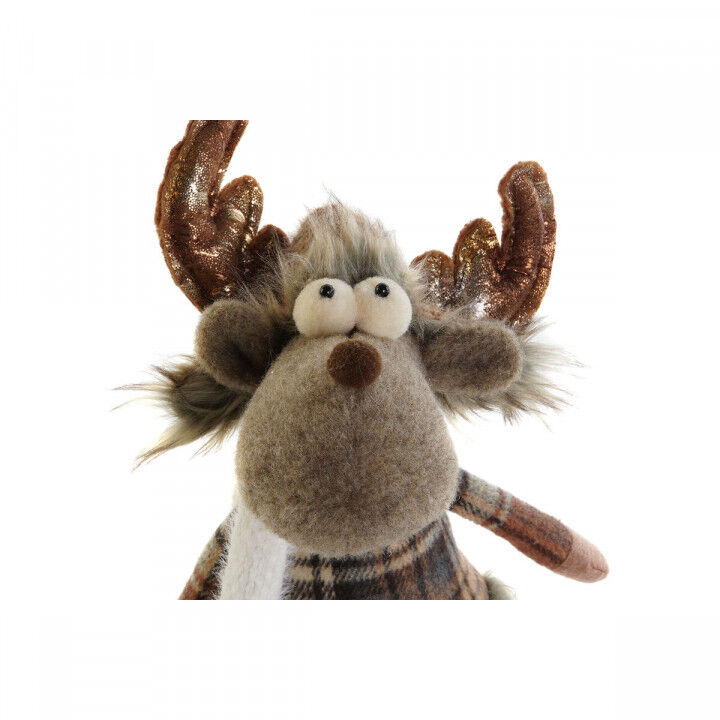 Décorations de Noël DKD Home Decor Marron Renne 14 x 12 x 35 cm (2 Unités)