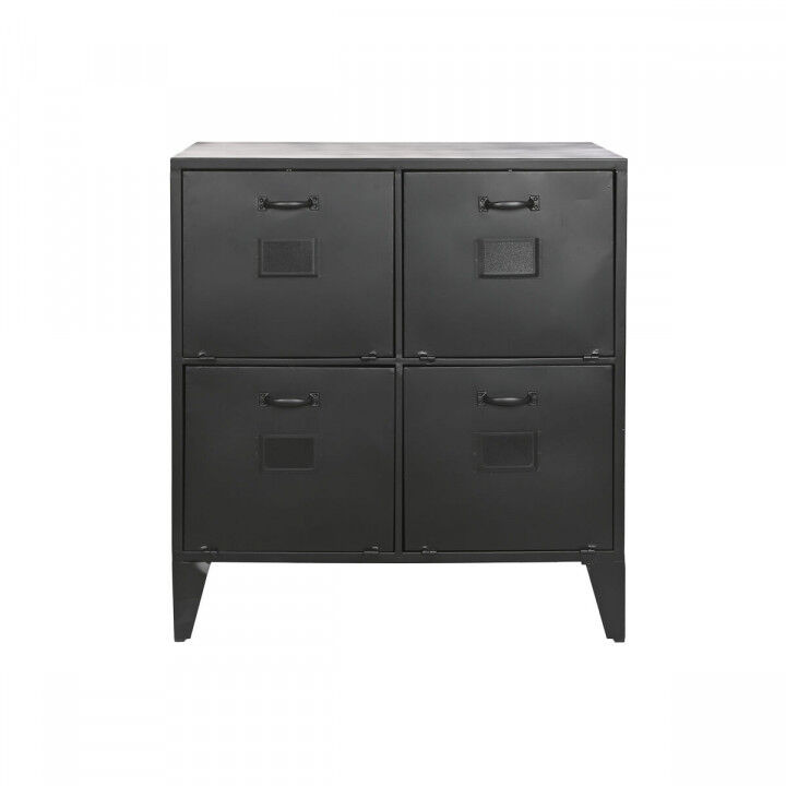 Chest of drawers Home ESPRIT Black Metal Loft 75 x 45 x 80 cm