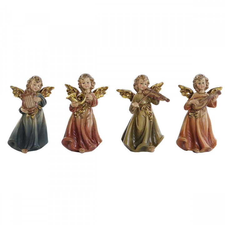 Adorno Navideño DKD Home Decor Multicolor Ángel 6 x 3,9 x 9,8 cm (4 Unidades)
