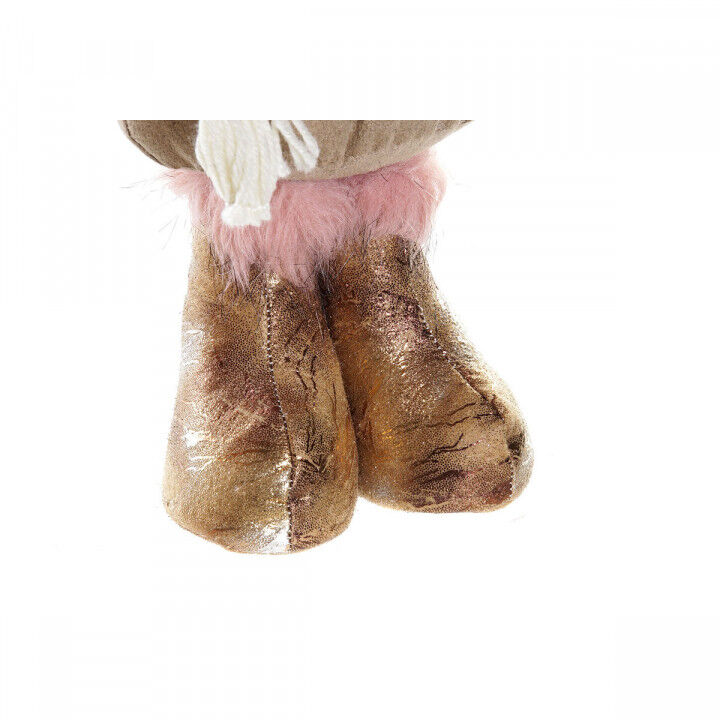 Weihnachtsschmuck DKD Home Decor Weiß Rosa Gold Rentier 20 x 19 x 50 cm (2 Stück)