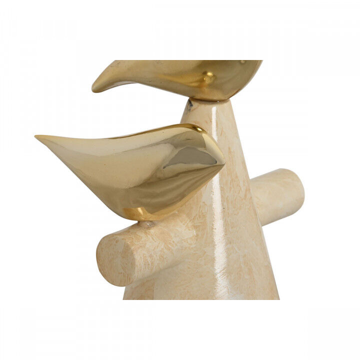 Statua Decorativa Home ESPRIT Dorato Avorio Uccelli Romantico 16,5 x 14 x 27 cm