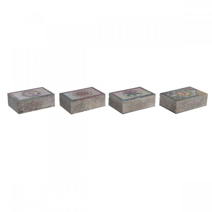 Caja-Joyero DKD Home Decor Multicolor Piedra 15 x 10 x 5 cm (4 Unidades)