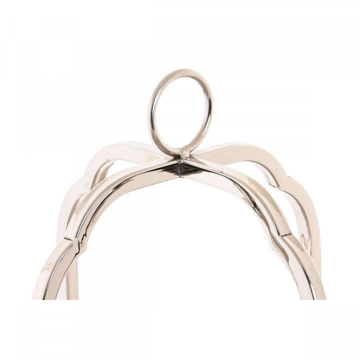 Kaarshouder Home ESPRIT Zilverkleurig Kristal Staal 21 x 21 x 49 cm