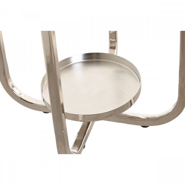 Kaarshouder Home ESPRIT Zilverkleurig Kristal Staal 21 x 21 x 49 cm