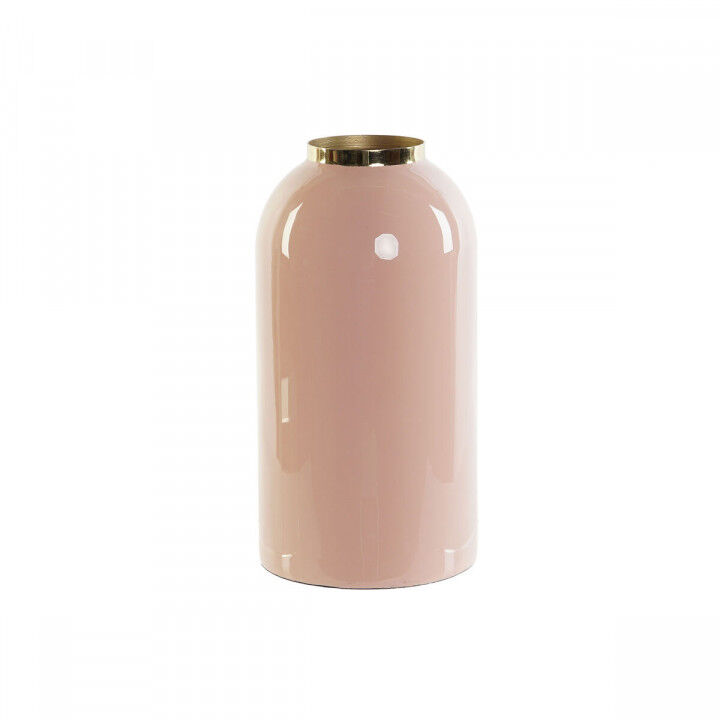 Vaso DKD Home Decor Verde Dorato Corallo Ferro Laccato 13 x 13 x 25 cm (2 Unità)