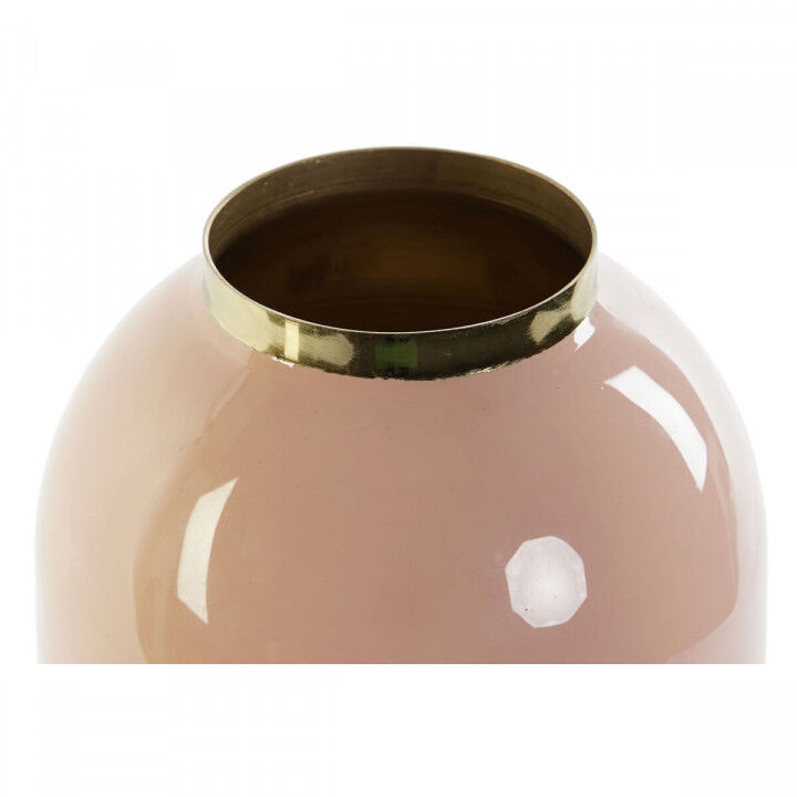 Vaas DKD Home Decor Groen Gouden Koraal Ijzer Coating 13 x 13 x 25 cm (2 Stuks)