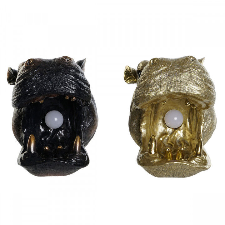 Wandlamp DKD Home Decor Koper Gouden 50 W Koloniaal Nijlpaard 220 V 35 x 23 x 34 cm (2 Stuks)