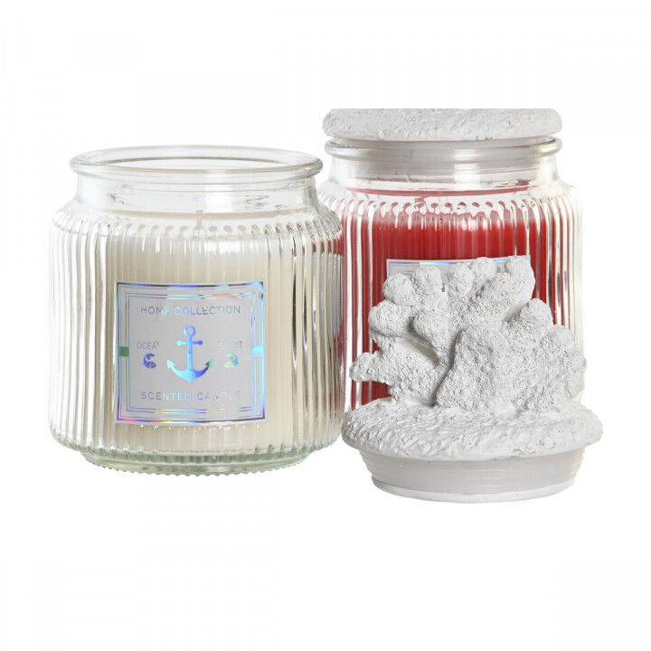 Candela Profumata DKD Home Decor Corallo Mediterraneo 430 g (2 Unità)