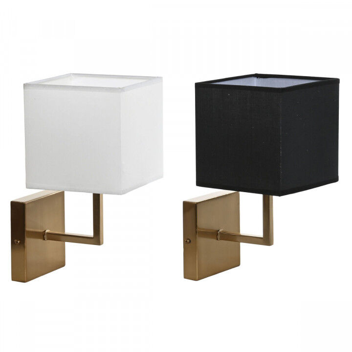 Wandlamp DKD Home Decor Wit Zwart Gouden 50 W 220 V 15 x 19 x 27 cm 15 x 19 x 30 cm (2 Stuks)