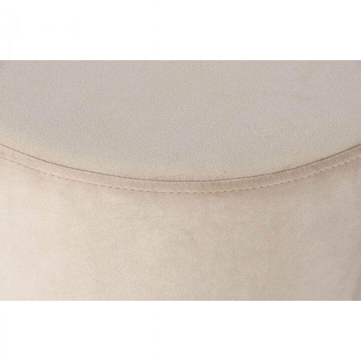 Footrest DKD Home Decor Beige Burgundy Velvet 40 x 40 x 42 cm (2 Units)