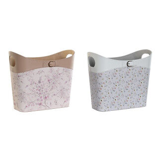 Magazine rack DKD Home Decor Blue White Grey Light Pink Polyurethane PVC 39 x 21 x 34 cm (2 Units)