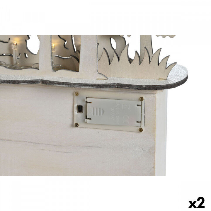 Adventskalender DKD Home Decor Holz 34 x 8,5 x 36,5 cm (2 Stück)