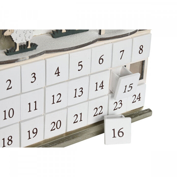 Calendario de Adviento DKD Home Decor Madera 34 x 8,5 x 36,5 cm (2 Unidades)