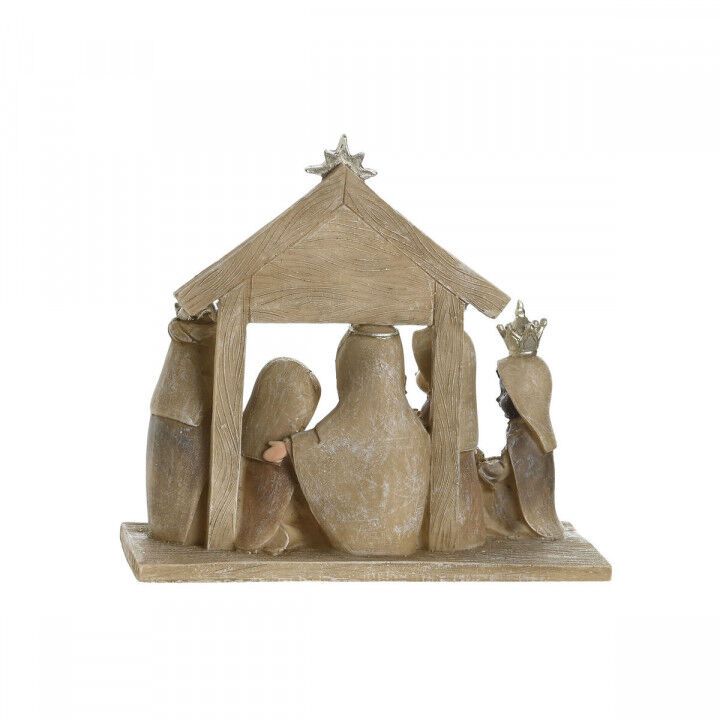 Presepe di Natale DKD Home Decor Azzurro Marrone Dorato Resina 17 x 7 x 15,5 cm 7 x 7 x 15,5 cm (2 Unità)