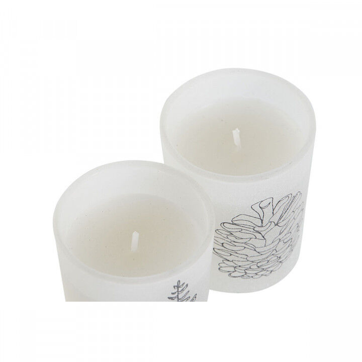 Set di Candele DKD Home Decor Bianco Natale 5 x 5 x 6 cm