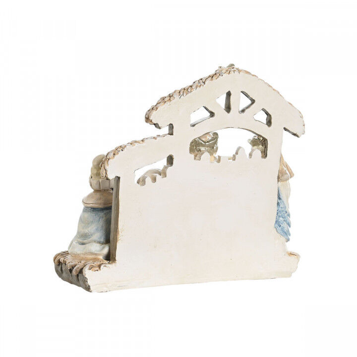 Weihnachtskrippe DKD Home Decor Blau Weiß Braun Harz 20 x 7 x 17,5 cm (2 Stück)