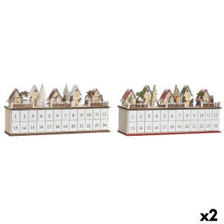 Adventkalender DKD Home Decor Hout 45 x 11 x 23 cm (2 Stuks)