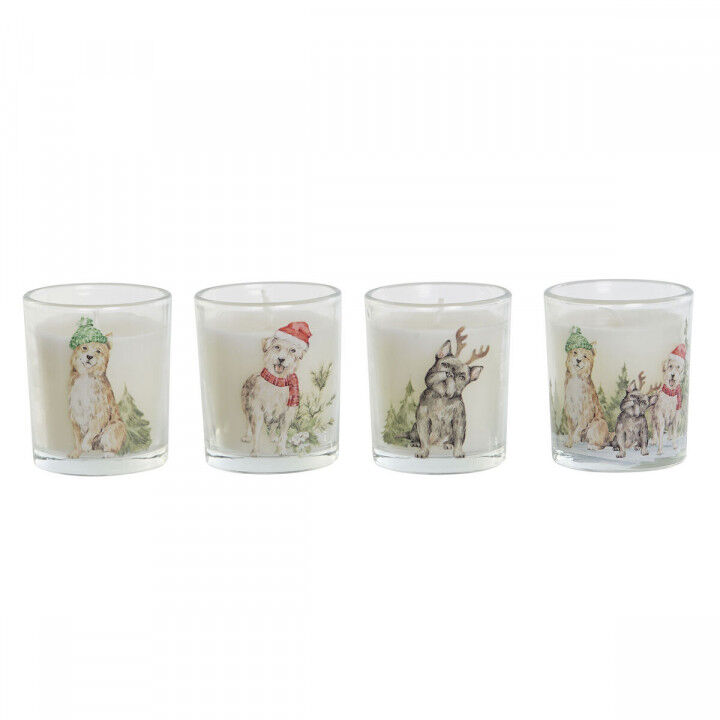 Candela DKD Home Decor Bianco 5 x 5 x 6 cm (4 Unità)