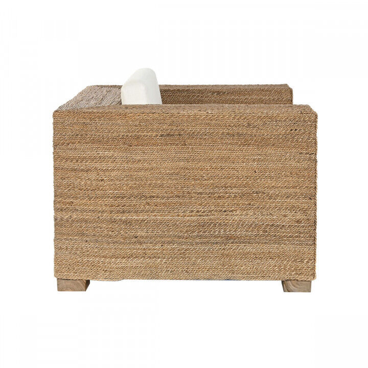 Sillón de jardín Home ESPRIT Blanco Natural 117 x 92 x 65 cm