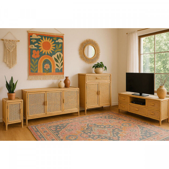 Tv-meubel Home ESPRIT Lichtbruin 120 x 30 x 45 cm