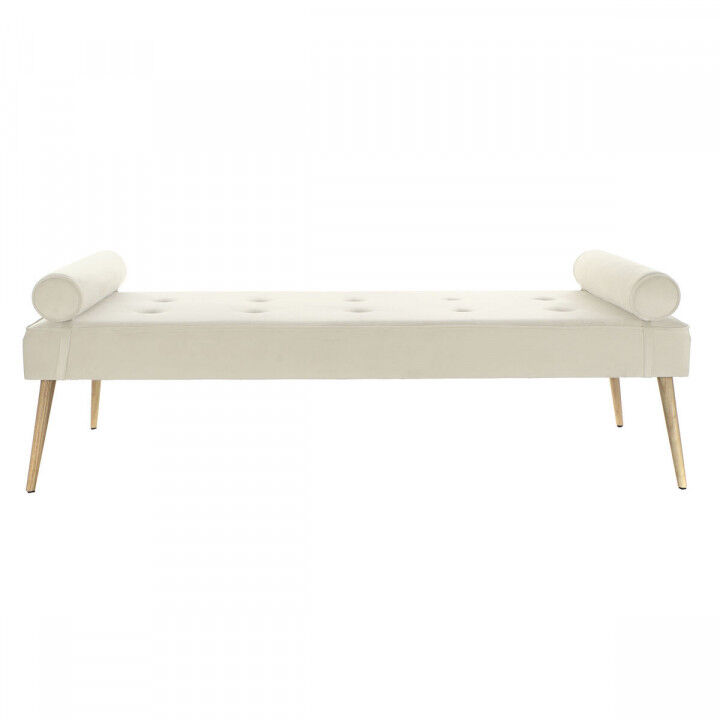 Divano Home ESPRIT Crema Metallo 184 x 76 x 62 cm