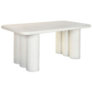 Mesa de Comedor Home ESPRIT Blanco Resina Madera MDF 180 x 90 x 76 cm