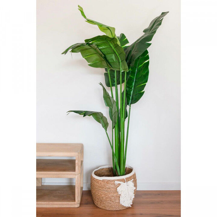 Decorative basket Home ESPRIT Cream Natural Boho 33 x 33 x 27 cm (3 Pieces)