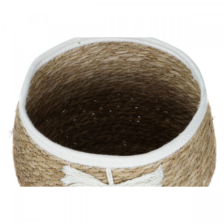 Panier décoratif Home ESPRIT Crème Naturel Boho 33 x 33 x 27 cm (3 Pièces)