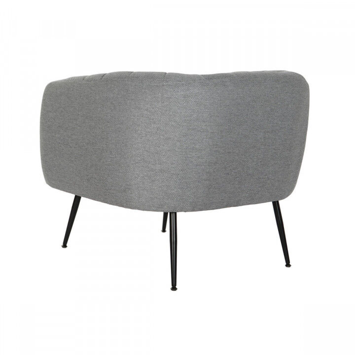 Armchair DKD Home Decor Black Grey Foam Wood Metal 81 x 75 x 73 cm