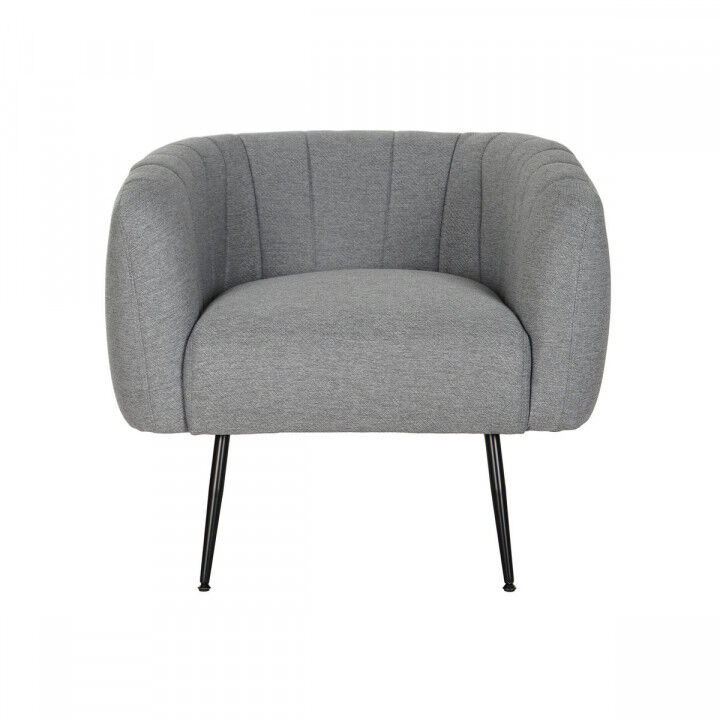 Armchair DKD Home Decor Black Grey Foam Wood Metal 81 x 75 x 73 cm