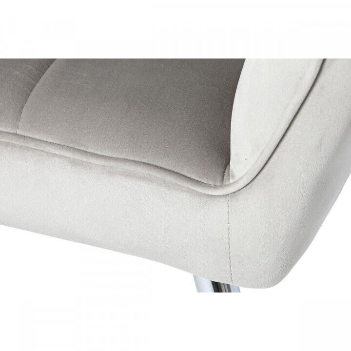 Sitz Home ESPRIT Grau Creme Gold Silberfarben Polyester Metall 74 x 74 x 90 cm 74 x 67 x 90 cm