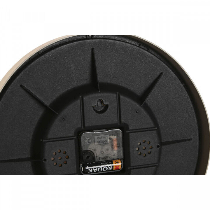 Reloj de Pared Home ESPRIT Marrón Natural PVC Madera 30 x 4,7 x 30 cm (2 Unidades)