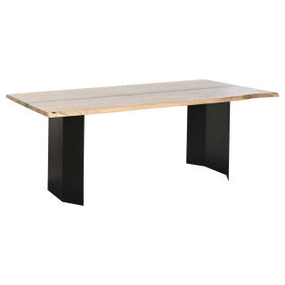 Mesa de Comedor Home ESPRIT Metal Madera de acacia 200 x 100 x 76 cm