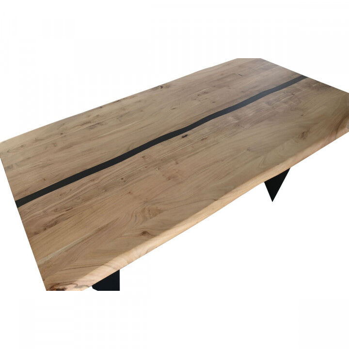 Tavolo da Pranzo Home ESPRIT Metallo Legno di acacia 200 x 100 x 76 cm