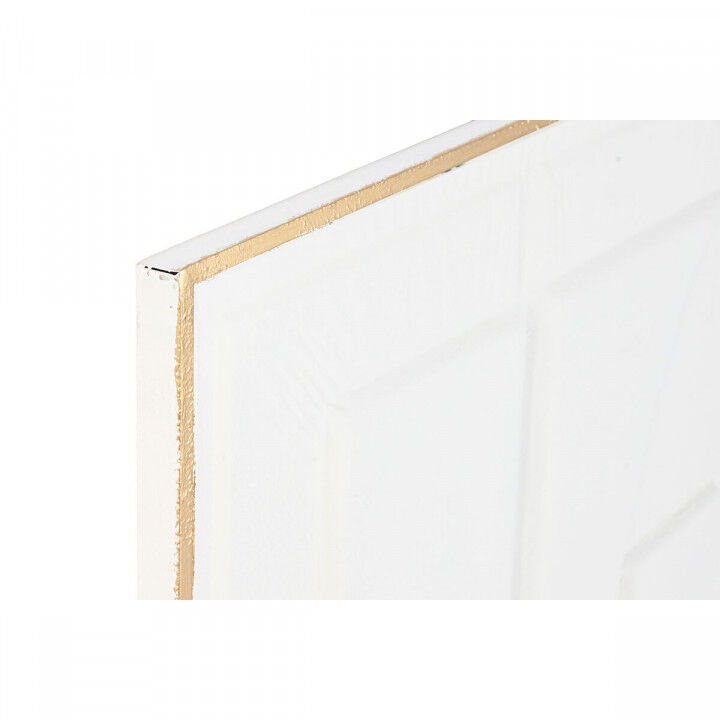 Decoración de Pared Home ESPRIT Blanco Dorado Abstracto 72,7 x 2,5 x 100,5 cm (2 Unidades)