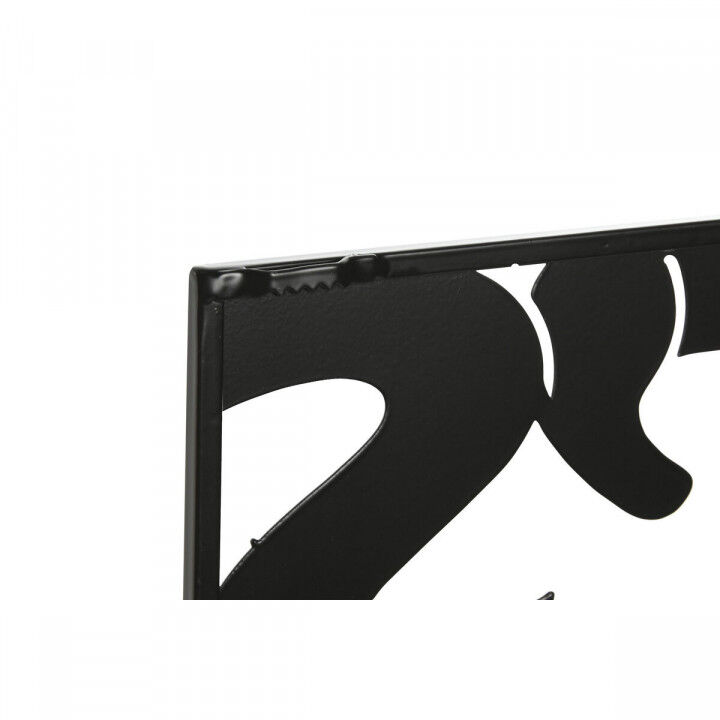 Wanddecoratie Home ESPRIT Zwart Vintage Kopp 44,5 x 1 x 44,5 cm (2 Stuks)